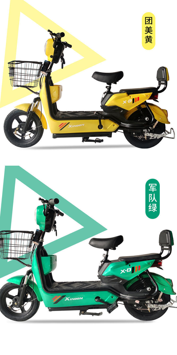 香豆新国标电动车48v伏电瓶车成人电动自行车金鹰款代步车长跑王