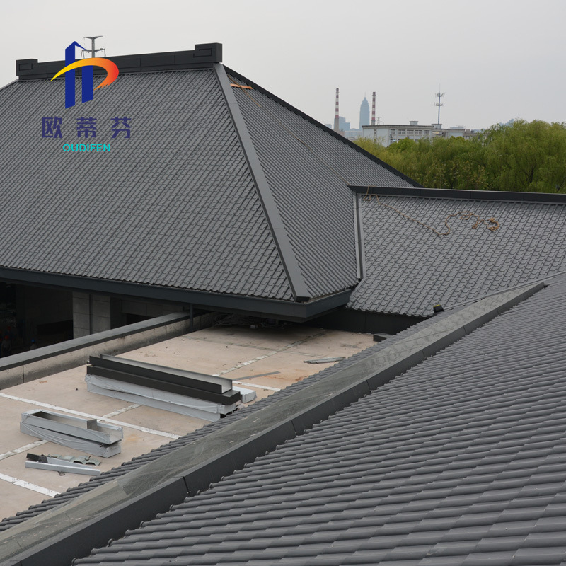 765型混凝土金属屋面瓦 厂家生产0.6mm铝镁锰屋脊瓦 耐酸碱仿古瓦