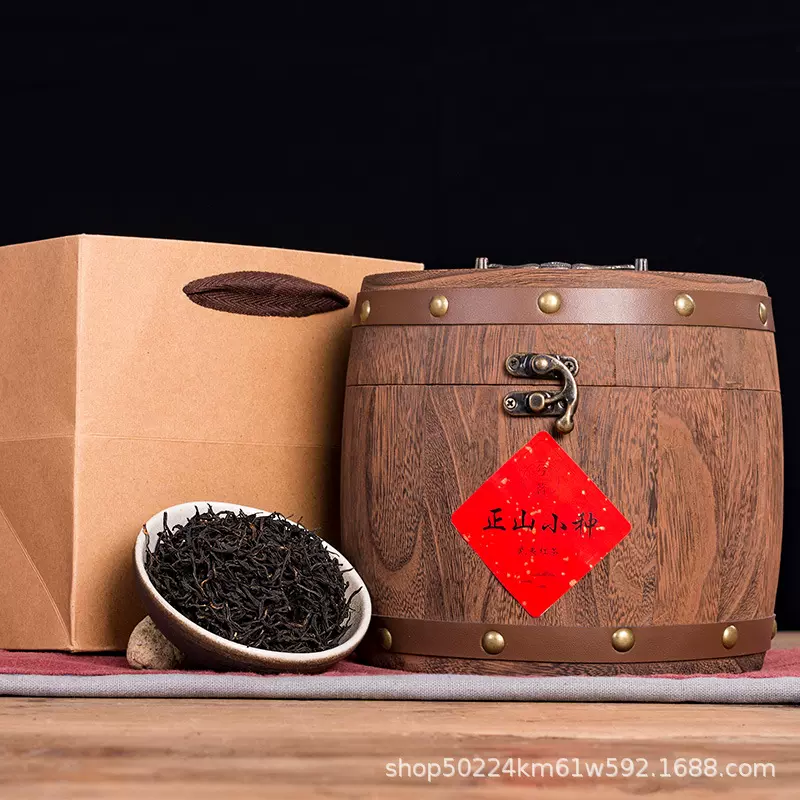 新茶花香正山小种红茶茶叶武夷桐木关大份量500g礼盒木桶散装批发
