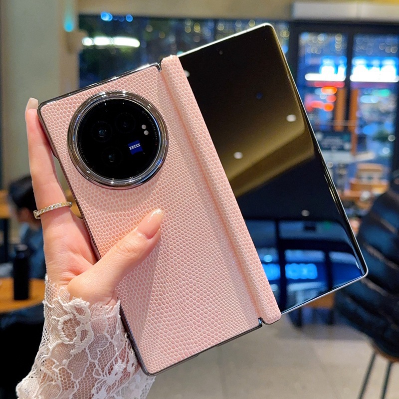 跨境适用vivo XFold3电镀全包中轴新xfold3pro高档奢华皮质手机壳