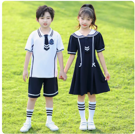 幼儿园园服夏装英伦风儿童班服小学生校服套装六一表演毕业照服装