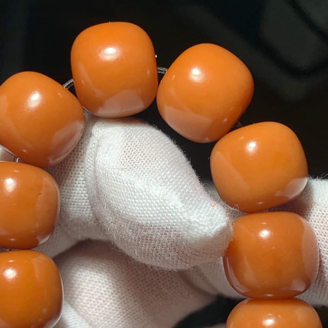 风化菩提根老型桶珠单圈手串佛珠老风化黄菩提根苹果珠手链素珠