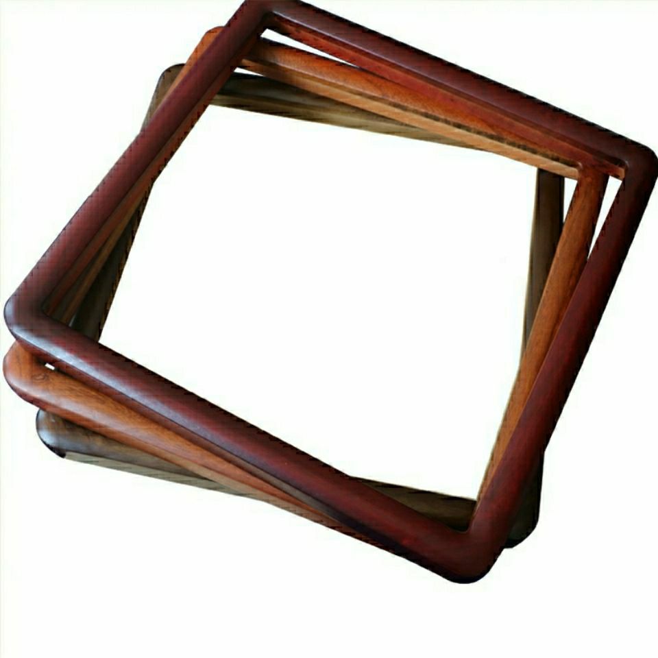 中式实木国画框圆角字画框装裱书法相框桐木含有机玻璃可挂墙【3