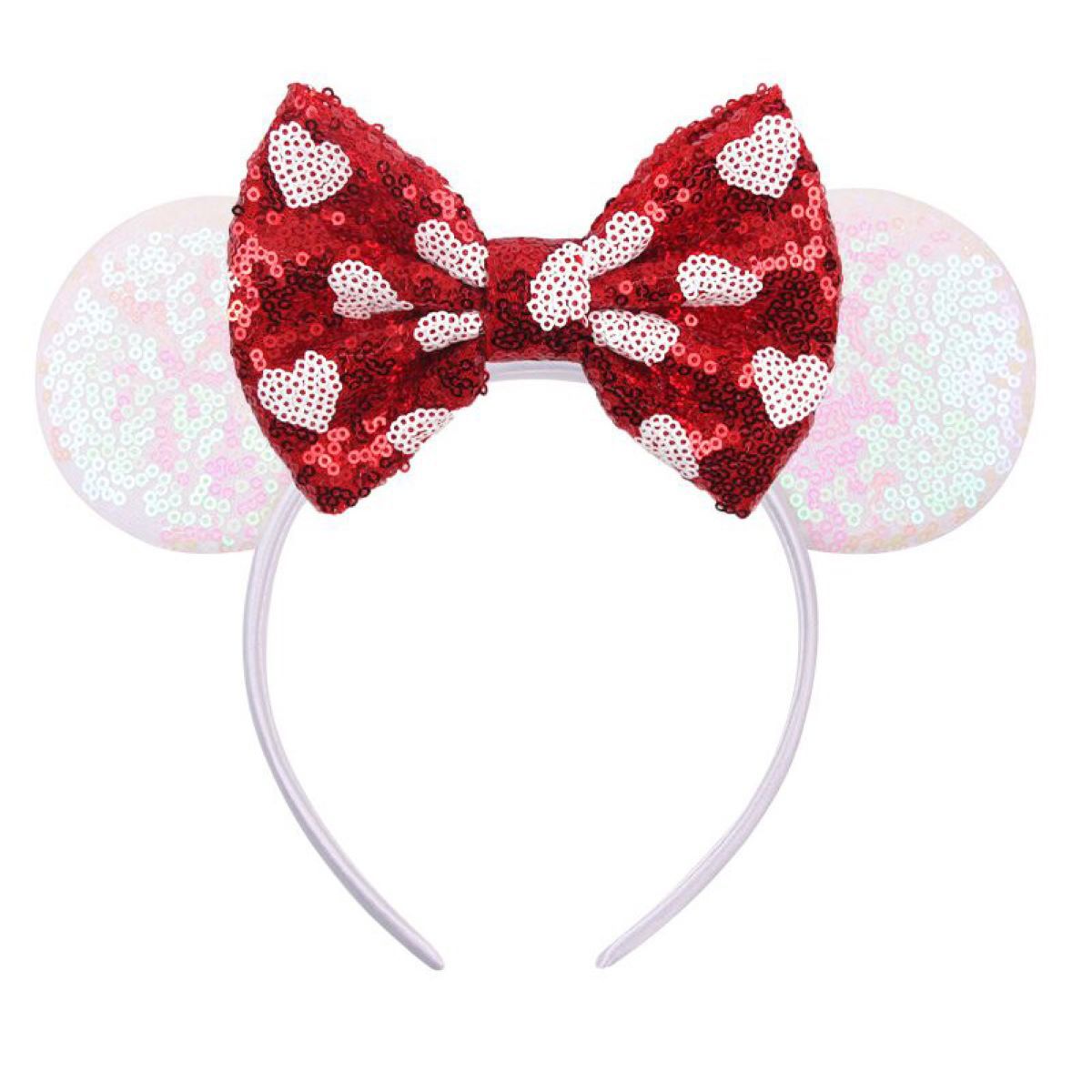 Mickey Headband Mickey Ear Sequin Hair Accessories Polka Dot Sequin Bow Polka Dot Mickey Ear Headband