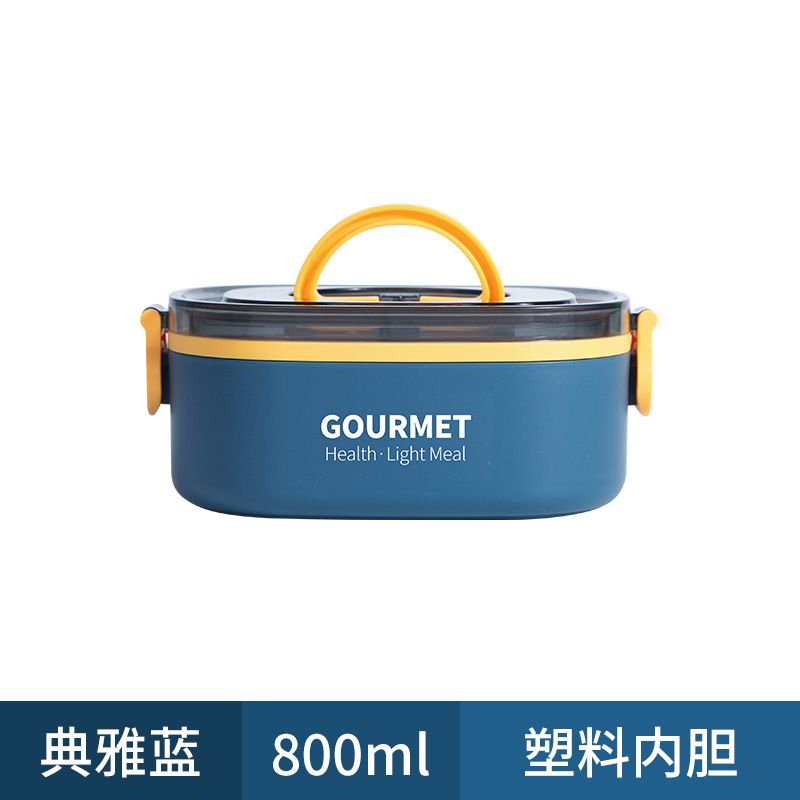 Plastic Lunch Box Multi-Layer Microwaveable Heating Lunch Box Office Worker with Tableware Sealed to-Go Box Lunch Box Cross-Border