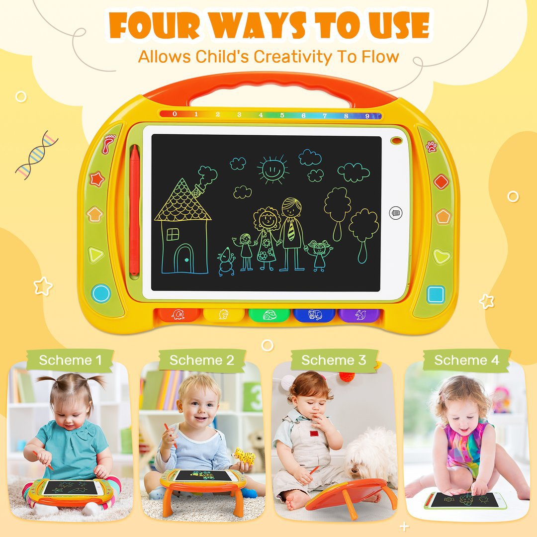 Cross-Border Hot Sale Wholesale Children's Educational Toys Electronic LCD Drawing Board Table Multifunctional Cartoon Animal Drawing Board