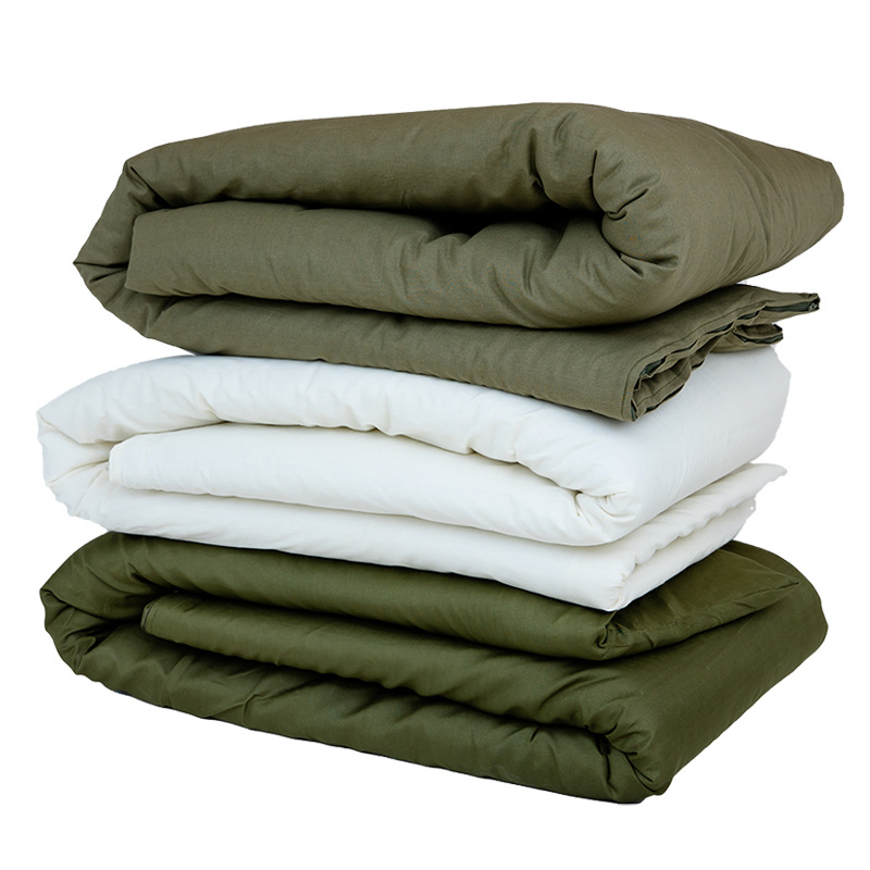 定制军绿色褥子白褥子单人床学生宿舍棉褥子军绿床垫子热熔棉褥子