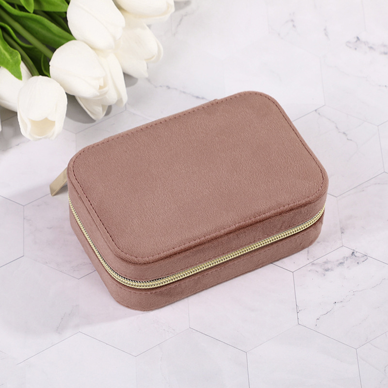 Cross-Border Simple and Portable Double Layer Necklace Ring Earrings Jewelry Box Storage Box Nordic Style Jewelry Box