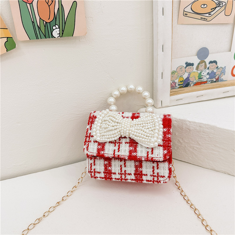 New Children's Bags Red New Year Western Style Girls' Shoulder Messenger Bag Fashion Princess Coin Purse Small Shoulder Bag