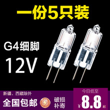 g4卤素灯珠 12v10W20w插脚灯泡卤素灯泡水晶灯迷你小插泡射灯灯泡