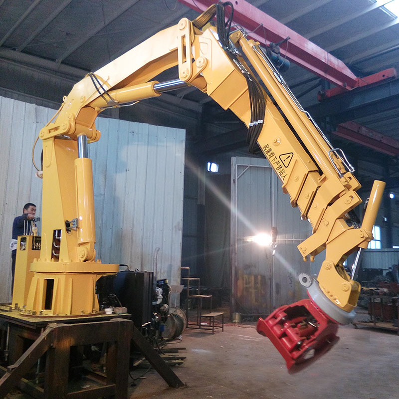 厂家直销10米1吨抓具起重机8吨抓木抓废铁钢材液压吊