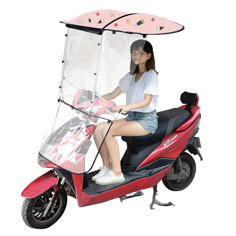 一件代发电动车车棚雨棚电瓶车踏板防雨加厚遮阳伞雨篷新款七字棚