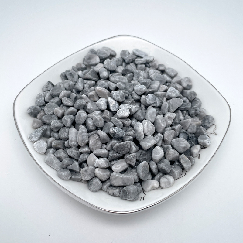 厂家供应海浪灰卵石 碎石 园林庭院造景铺路小石子机制灰色水洗石