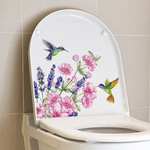 跨境代发CH33315鲜花蜂鸟浴室洗手间马桶盖水箱装饰自粘墙贴