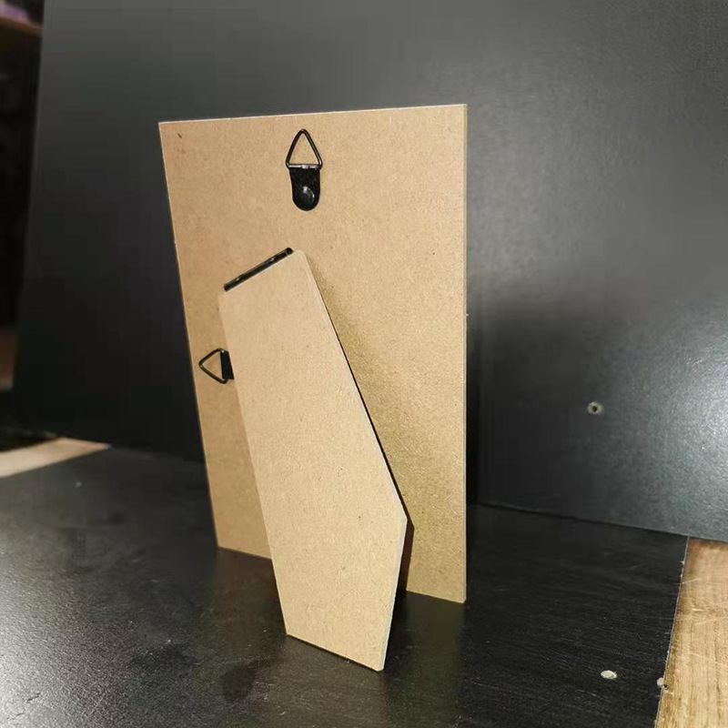 创意木质相框背板密度板绒布背板摆台金属相框包绒背架配件