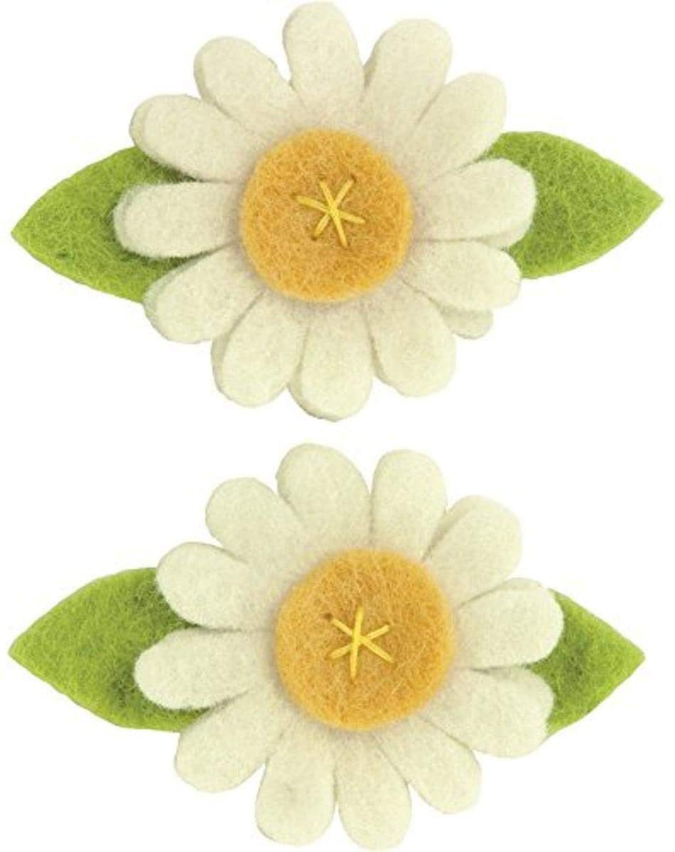 欧美新款手工毛毡布花朵加叶片diy儿童头花服装帽子箱包配件辅料