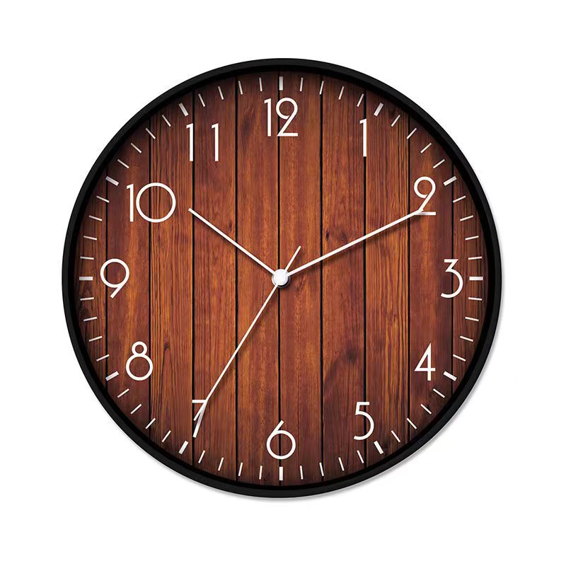 Wholesale Custom Fashion Simple Living Room Wall Clock, 12 Inch Living Room Quartz Clock Mute Household Clock Wall Watch