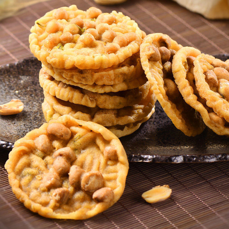 铁勺饼江西特产零食小吃月亮巴豆油炸网红赣州花生粑月亮花生饼