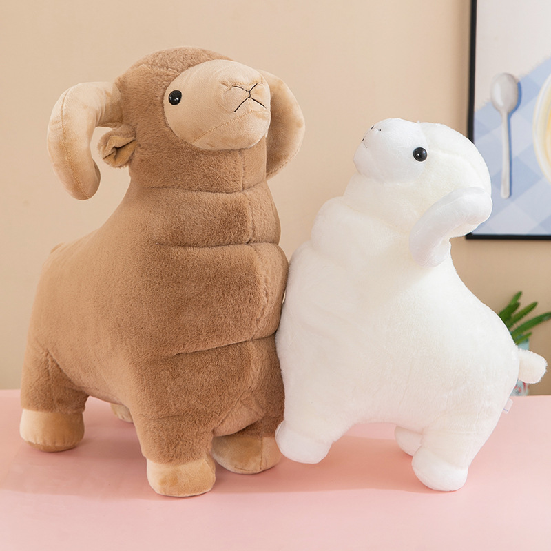 可爱仿真小羊公仔毛绒玩具山羊玩偶山羊玩偶摆件山羊娃娃抱枕礼物