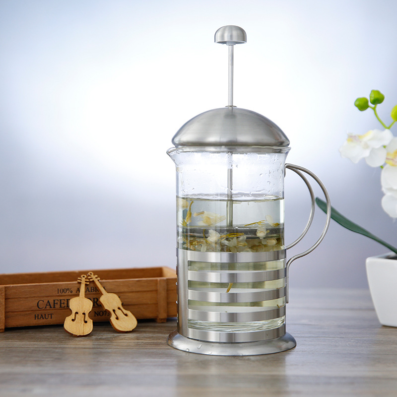 法压壶不锈钢咖啡壶家用法式滤压壶套装手冲过滤杯耐热玻璃泡茶器