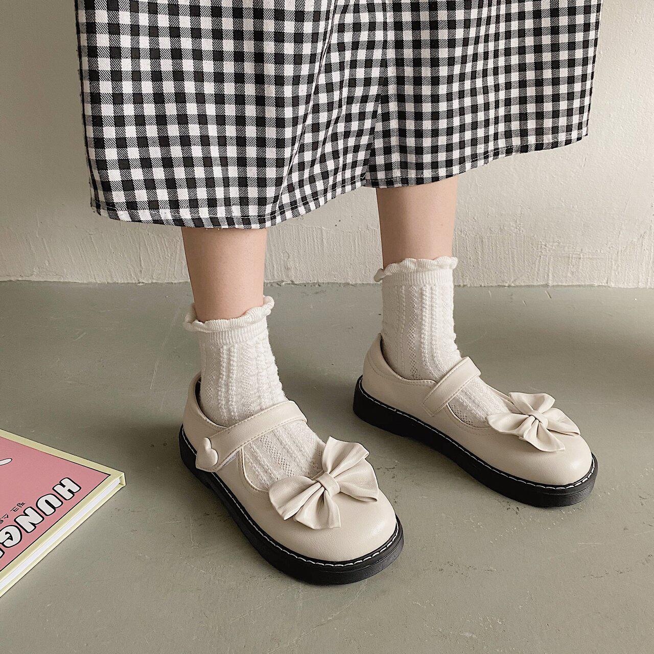 日系lolita洛丽塔花边软妹鞋梅露露低跟jk制服小皮鞋圆头lo少女鞋