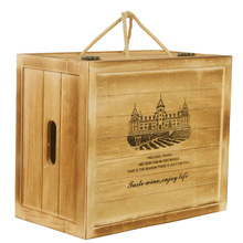 红酒箱红酒盒酒盒木盒六支装葡萄酒包装礼盒大肚宽肩重型瓶酒箱子