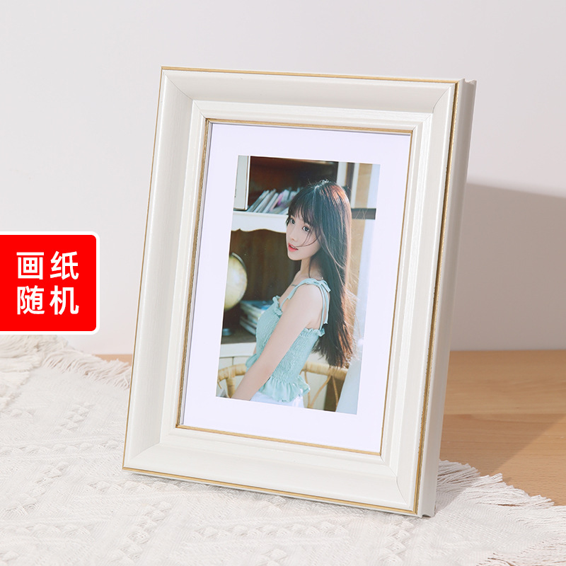 Nordic Light Luxury Photo Frame Wholesale Picture Frame 6-Inch 7-Inch 8-Inch 10 Advanced Sense A4 Photo Studio Wedding Photo Photo Frame