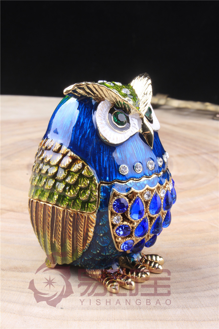 厂家直售批发锌合金工艺品创意摆件吉祥猫头鹰家庭摆件送礼礼品