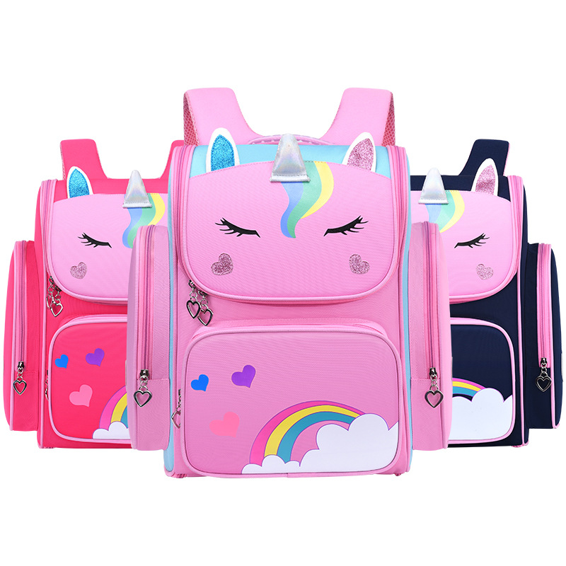 Primary School Student Schoolbag Full Open Large Capacity Grade 1 to Grade 6 Cute Offload Breathable Lightweight New Children's Schoolbag