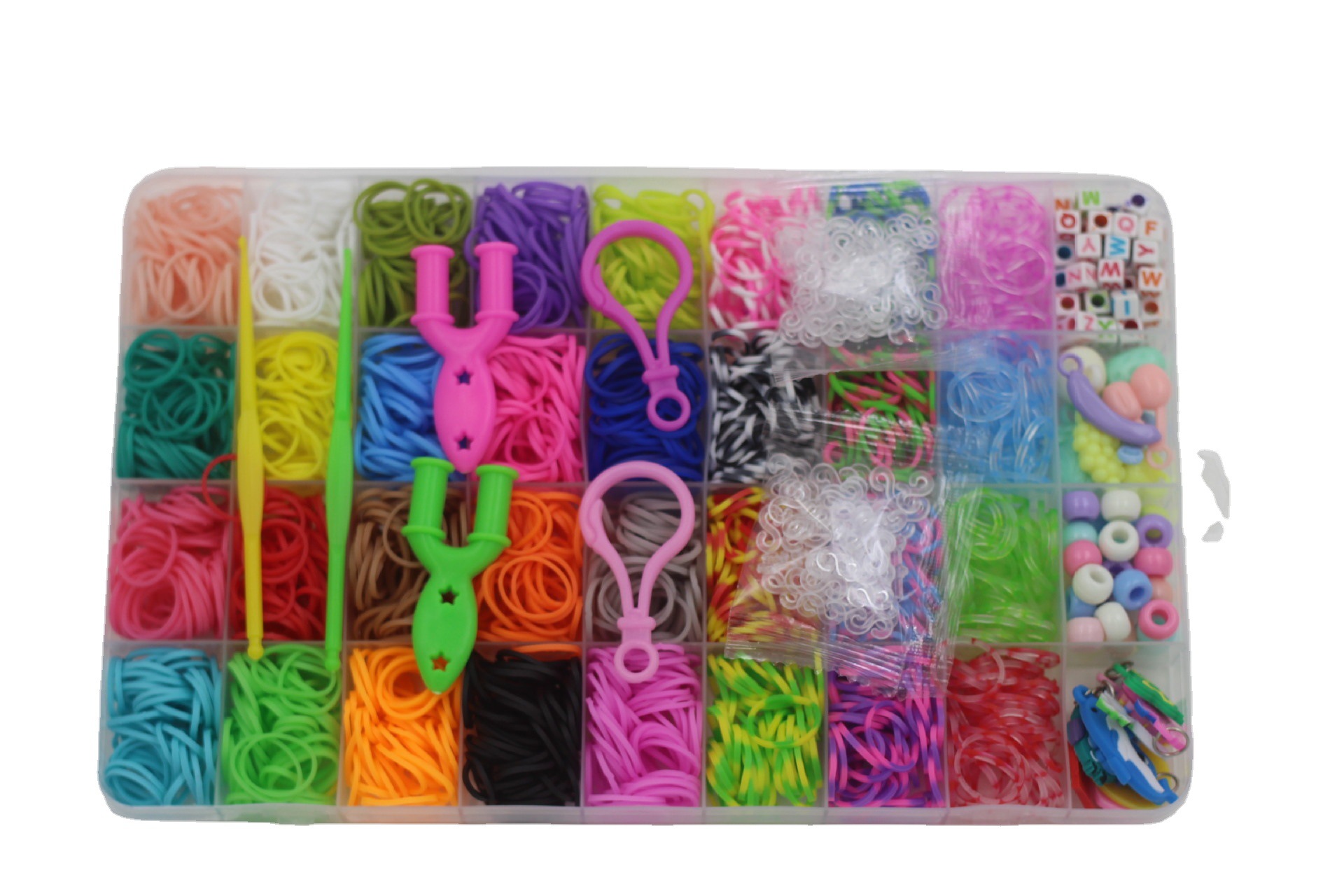 DIY Educational Children's Toys 36 Grid Rainbow Loom Loom Bands Rubber Band Set Woven Toy Bracelet