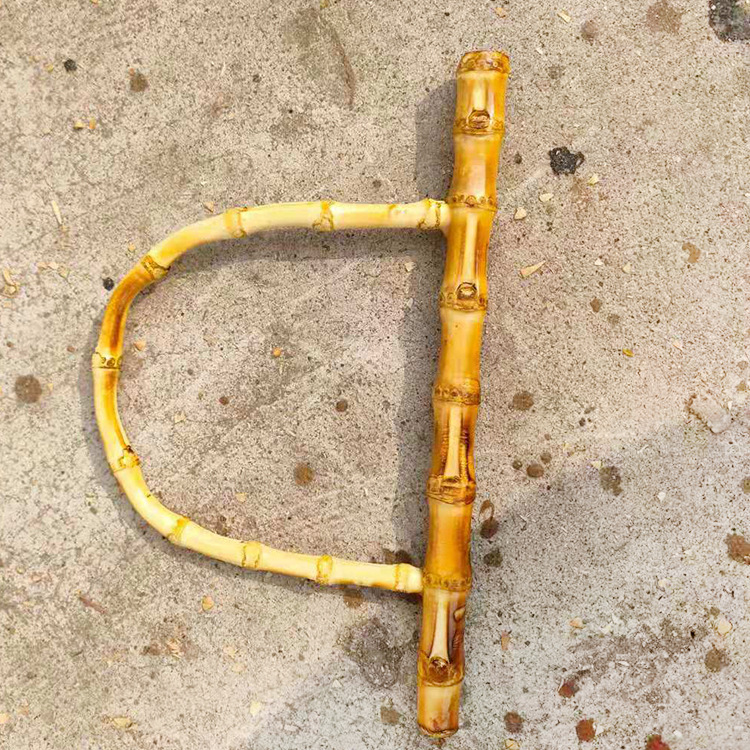 竹鞭工艺品d形u形竹鞭手提竹节竹鞭手挽 竹制手柄竹手挽箱包配件