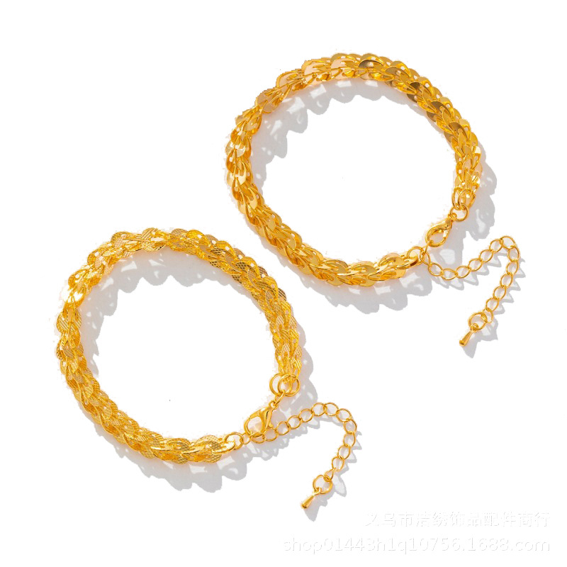 Factory Supply Light Luxury Minority Design Golden 6.0 Phoenix Tail Bracelet DIY Handmade Jewelry Chain Necklace Wholesale