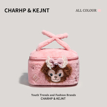CHARHP&KEJNT官方正品雪莉玫化妆包精致小型毛绒可爱卡手提收纳包