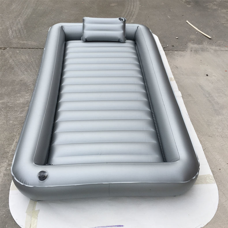 银色pvc充气水床床垫跨境充气水疗床水上躺椅户外可折叠充气床