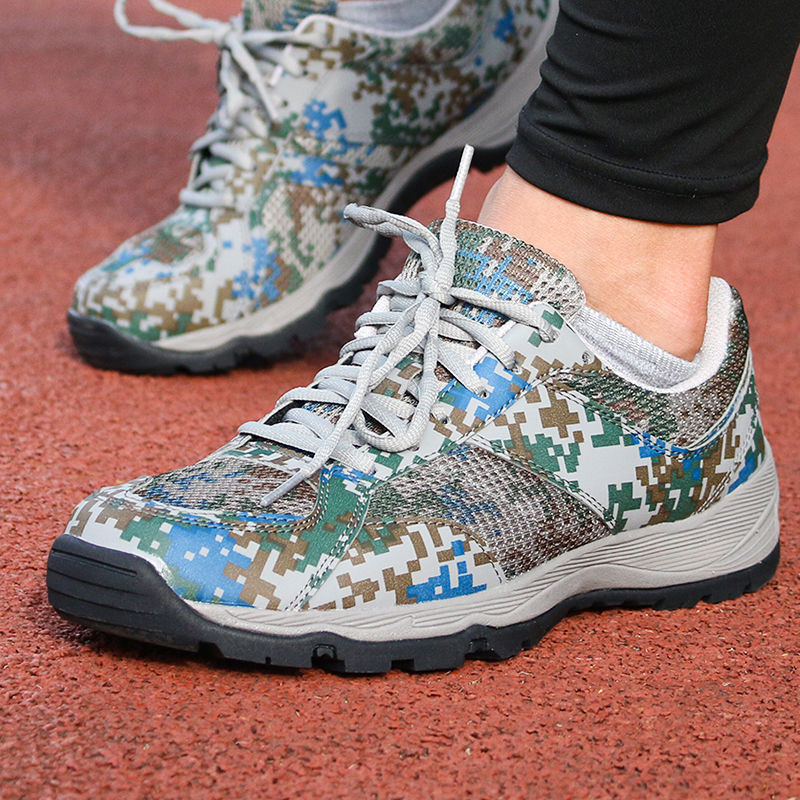 迷彩跑鞋男多威