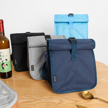 亚马逊新款手提折叠午餐包 便携大容量保温饭盒便当袋现货logo