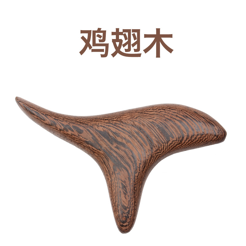 Triangle Sparrow Massager Fragrant Wood Multifunctional Manual Acupuncture Pen Rosewood Three-Fork Foot Acupuncture Point Press Compaction Wooden Pedicure Cone