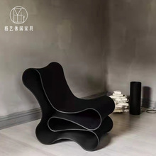 新款玻璃钢折叠椅子家用样板房靠背椅子异形设计师款创意休闲坐凳