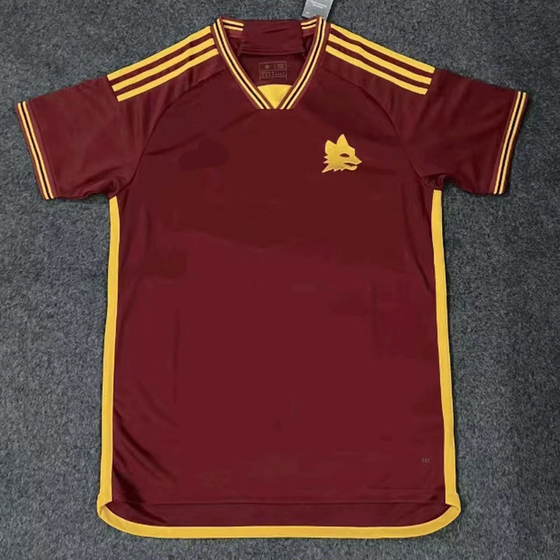 23-24罗马队主场足球服伊巴涅斯迪巴拉亚伯拉罕佩莱格里尼球衣