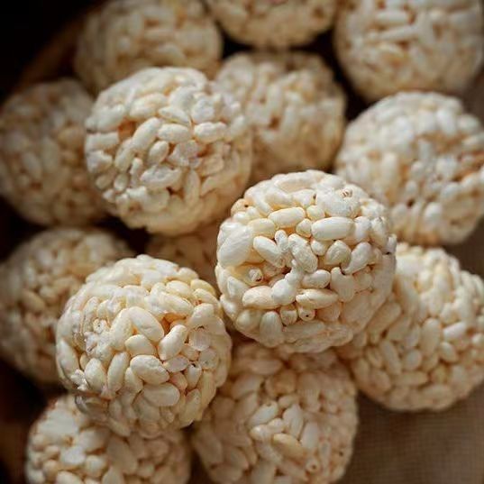 大米球米花糖老式传统手工零食大米团网红大米花爆米球大米花球