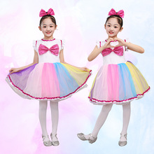 六一儿童演出服女童蓬蓬裙纱裙幼儿园舞蹈服公主蝴蝶结表演服