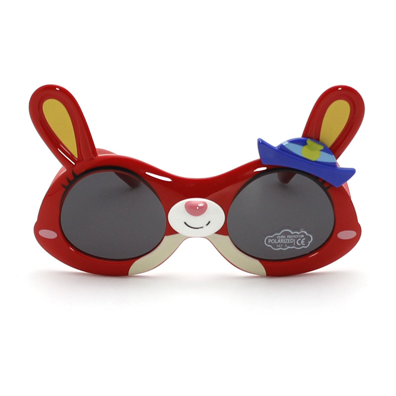 Children's Polarized Sunglasses New Cartoon Rabbit Fashion Sunglasses Boys and Girls Silicon Party Decoration Glasses Factory Wholesale