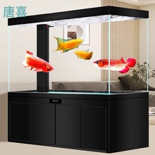 s2g新款龙鱼缸客厅中大型超白玻璃家用屏风底过滤免换水族箱方形