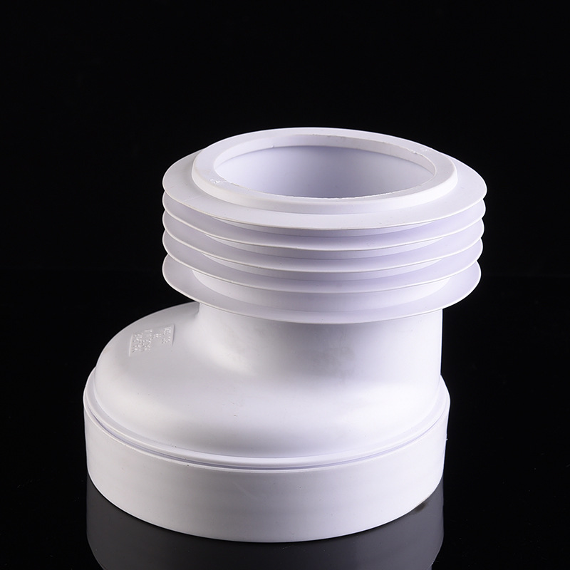 厂家直供pvc马桶移位器坐便移位器马桶配件塑料扁管110加长可调节