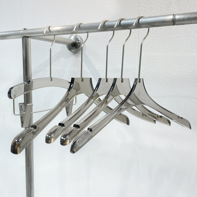 Smoky Gray Transparent Acrylic Crystal Hanger Clothing Store Special Women's Clothing for Men Pant Rack Clothes Hanger Clothes Support Wholesale