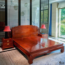 缅甸花梨木架子床红木花梨木实木家具大果紫檀国标新中式卧室现代