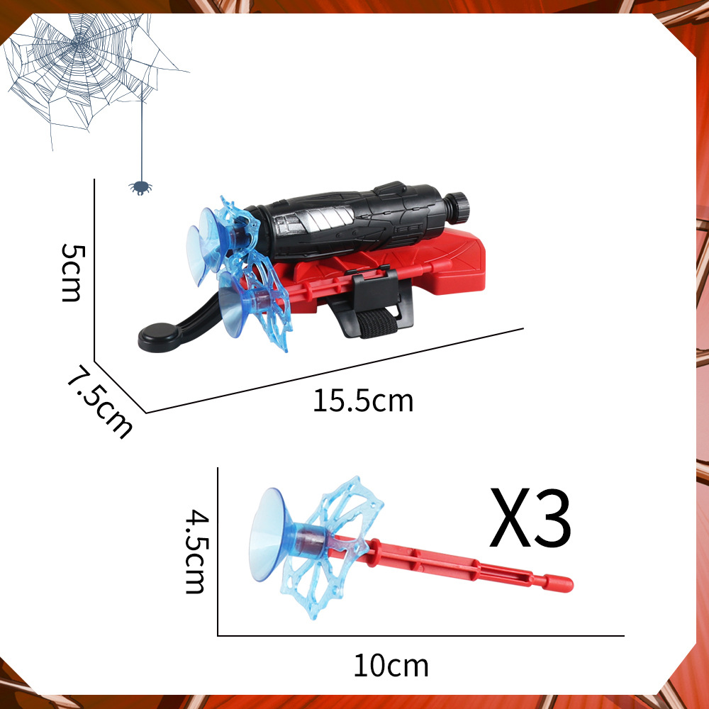 Children's Bracelet Hero Spider Launcher Spinning Jet Watch Can Sticky Wall Soft Bullet Gun Wrist Toy