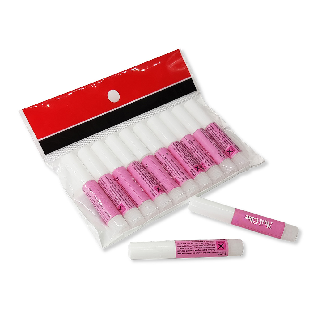 2g穿戴甲假甲片粘贴胶水 透明持久美甲专用胶水 美甲用品批发