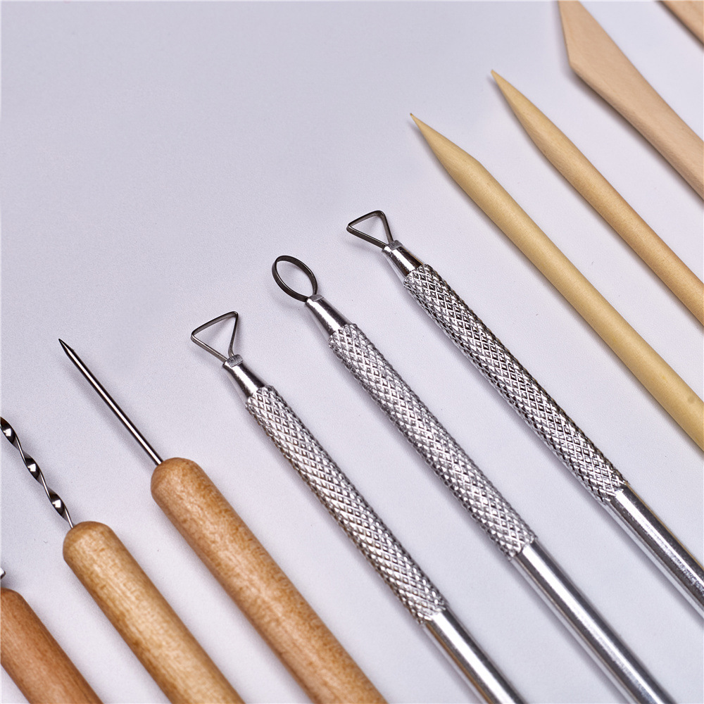 现货批发亚马逊 14件雕塑工具套装 陶泥粘土工具泥塑工具绘画diy