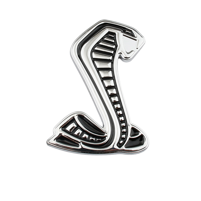 适用于野马改装标眼镜蛇中网标改装gt350/gt500新款蝰蛇金属尾标